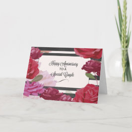 Hochzeitstag-Rose für Cousine und Ehemann Karte