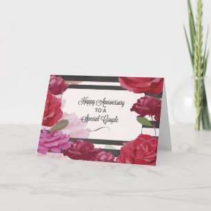 Hochzeitstag-Rose für Cousine und Ehemann Karte
