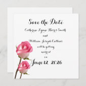 Hochzeitstag Rose Save the Date Mi. Ankündigungen (Vorne/Hinten)