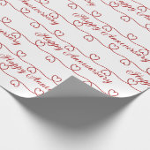 Hochzeitstag Rotes Herz Geschenkpapier (Ecke)