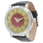 Hochzeitstag / Ruhestand nach Maß Armbanduhr (Schrägansicht)