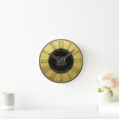 Hochzeitstag / Ruhestand nach Maß Runde Wanduhr (Zuhause)