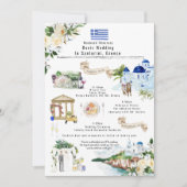 Hochzeitstag | Santorini Griechenland Einladung (Vorderseite)