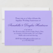 Hochzeitstag Saphir 45 Jahre Einladung (Rückseite)