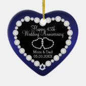 Hochzeitstag | Saphirre Blue | DIY Text Keramik Ornament (Vorne)