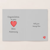 Hochzeitstag Silber 25. 25 Jahre Folienkarte (Innenseite)