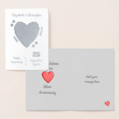 Hochzeitstag Silber 25. 25 Jahre Folienkarte (Anzeige)