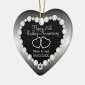 Hochzeitstag | Silber | DIY Text Keramik Ornament (Links)