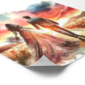 Hochzeitstag Sonnenuntergang Poster (Ecke)