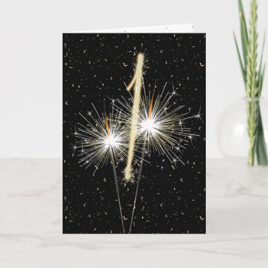 Hochzeitstag-Sparkler Karte (Vorderseite)