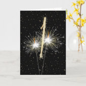 Hochzeitstag-Sparkler Karte (Gelbe Blume)