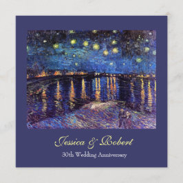 Hochzeitstag, Starry Night über der Rhone Einladung