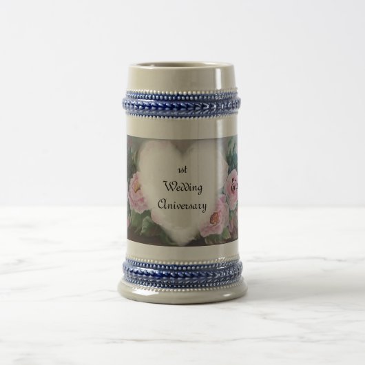 Hochzeitstag Stein Bierglas (Mittel)