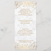 Hochzeitstag Trendy Gold Dots Menükarte (Vorderseite)