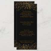 Hochzeitstag Trendy Gold Dots Menükarte (Vorne/Hinten)