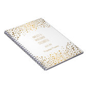 Hochzeitstag Trendy Gold Dots Notizblock (Rechte Seite)