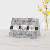 Hochzeitstag-Triptychon Karte (Gelbe Blume)