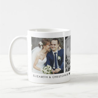 Hochzeitstag und Monogramm 3 Foto Kaffeemaschine T Kaffeetasse