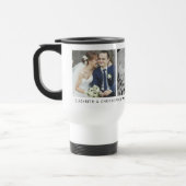 Hochzeitstag und Monogramm 3-Foto Reisebecher (Links)