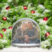 Hochzeitstag und Personalisiertes doppeltes Foto Schneekugeln (Weihnachten)