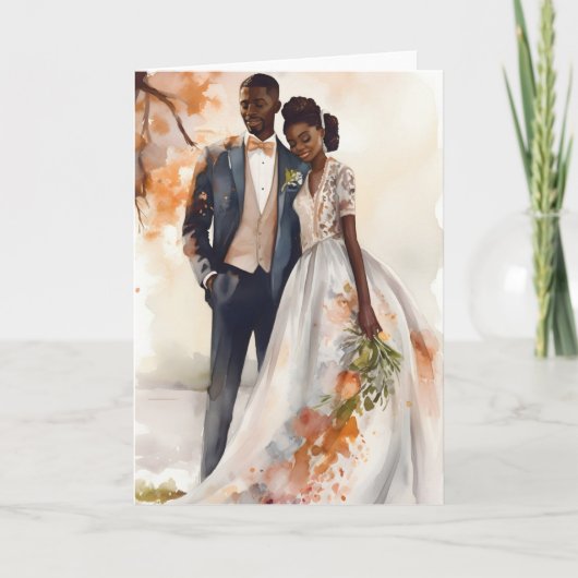 Hochzeitstag Valentine Black Couple Karte (Vorderseite)