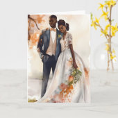 Hochzeitstag Valentine Black Couple Karte (Gelbe Blume)