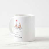 Hochzeitstag Verheiratete Couple Heart Canoe Kaffeetasse (Vorderseite Links)