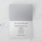 Hochzeitstag-Verlängerung Silber-Blume Karte (Innenseite)