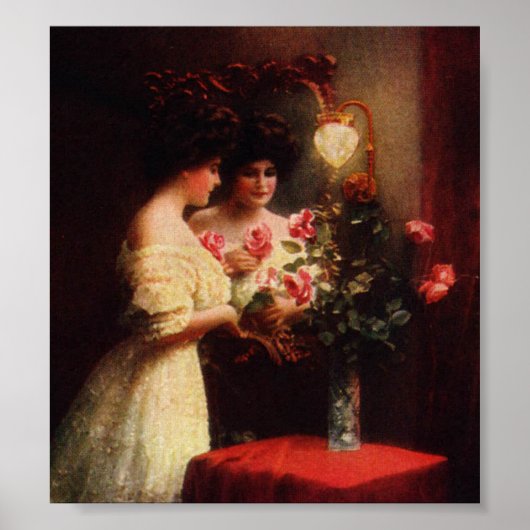 Hochzeitstag Viktorianische Lady Art Print Poster (Vorne)
