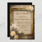 Hochzeitstag Vintage Einladungen (Vorne/Hinten)