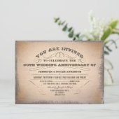 Hochzeitstag Vintage Typografie-Einladungen Einladung (Stehend Vorderseite)