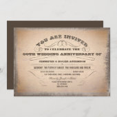 Hochzeitstag Vintage Typografie-Einladungen Einladung (Vorne/Hinten)