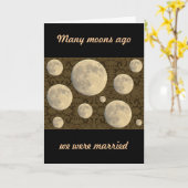 Hochzeitstag Vollmond Karte (Gelbe Blume)