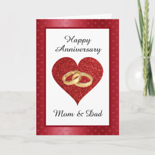Hochzeitstag von Mama und Papa Karte