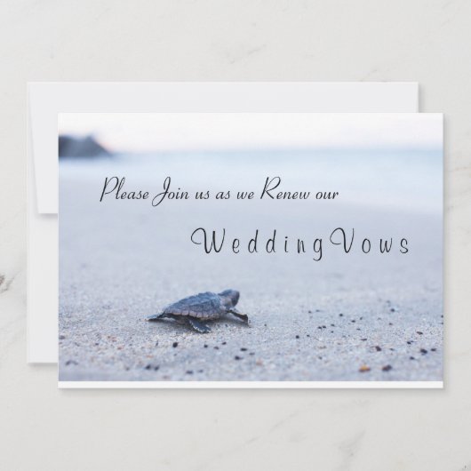 Hochzeitstag Vow Renewal Einladung Sea Turtle (Vorderseite)
