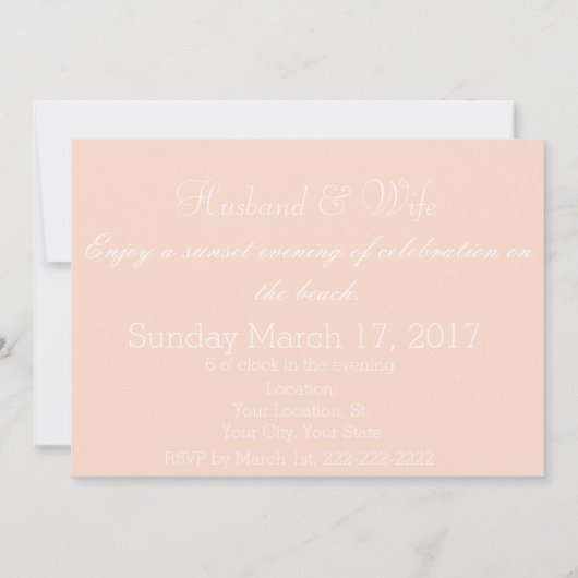 Hochzeitstag Vow Renewal Einladung Sea Turtle (Rückseite)