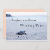Hochzeitstag Vow Renewal Einladung Sea Turtle (Vorne/Hinten)