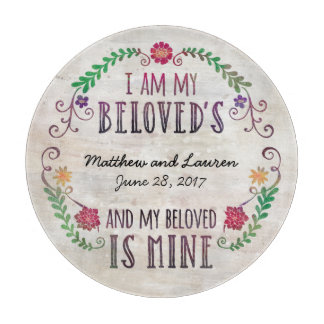 Hochzeitstag Wasserfarbe, ich bin die Geliebte Schneidebrett