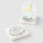 Hochzeitstag Wasserfarbe, ich bin die Geliebte Steinuntersetzer (Seitenansicht)