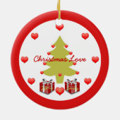 Hochzeitstag - Weihnachtsverzierung Keramikornament (Hinten)