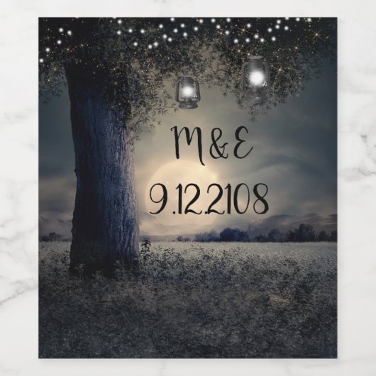 Hochzeitstag Weinetikett (Einzelnes Label)