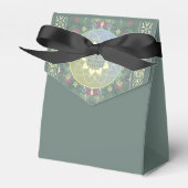 Hochzeitstag Wildblume Mandala mit/Paar+Datum Geschenkschachtel (Vorderseite)