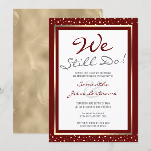 Hochzeitstag Wir machen es immer noch Elegante Gol Einladung