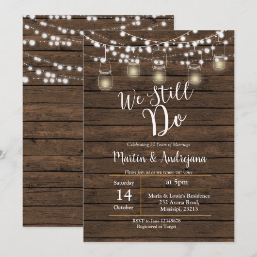 Hochzeitstag Wir machen noch Einladungskarte Einladung (Vorne/Hinten)