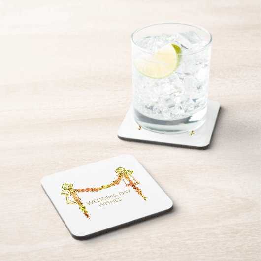Hochzeitstag wünscht getränkeuntersetzer (Rechte Seite)
