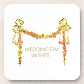 Hochzeitstag wünscht getränkeuntersetzer (Vorderseite)