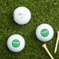 Hochzeitstag zum Erinnern an Golfbälle