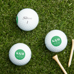 Hochzeitstag zum Erinnern an Golfbälle