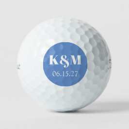 Hochzeitstag zum Erinnern an Golfbälle