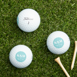 Hochzeitstag zum Erinnern an Golfbälle